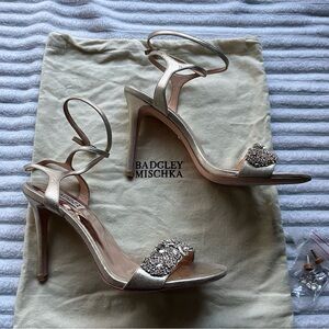 Badgley Mischka Wrap Rhinestone Heels